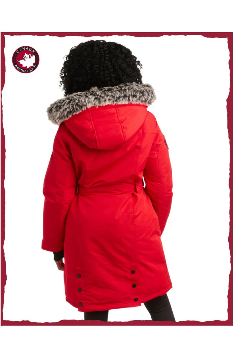 CANADA WEATHER GEAR Women's Long Winter Jacket, Alternate, color, Red