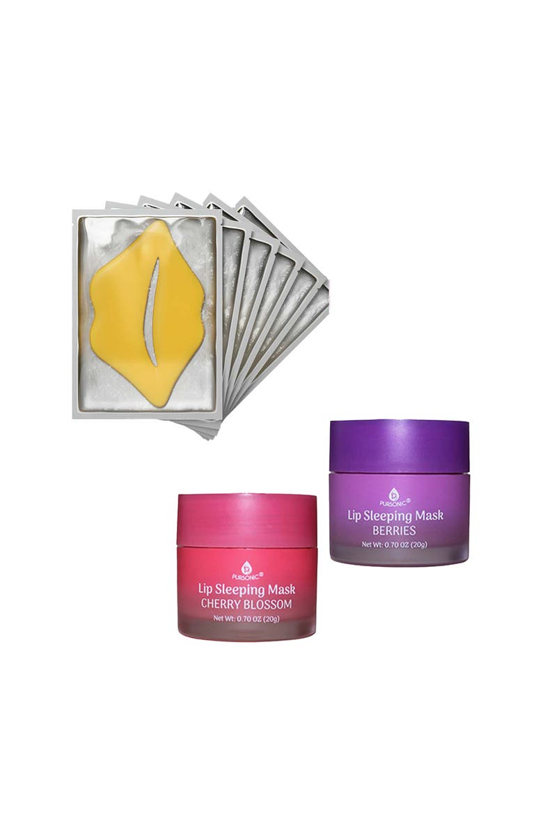 PURSONIC Lip Care Luxe Duo Hydrating Lip Masks (Pack of 6) & Lip Sleeping Mask 2 Pack, Main, color, Pink