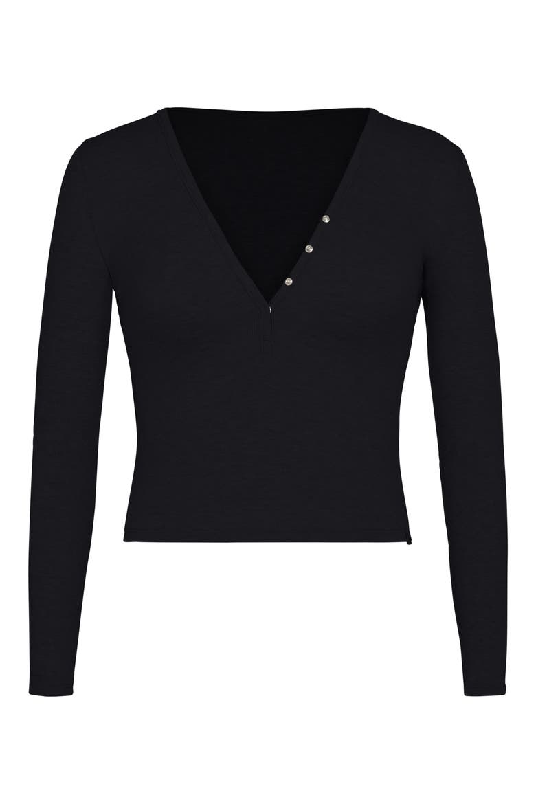 Modal Dreams Sleep Henley, Alternate, color, BLACK CAVIAR