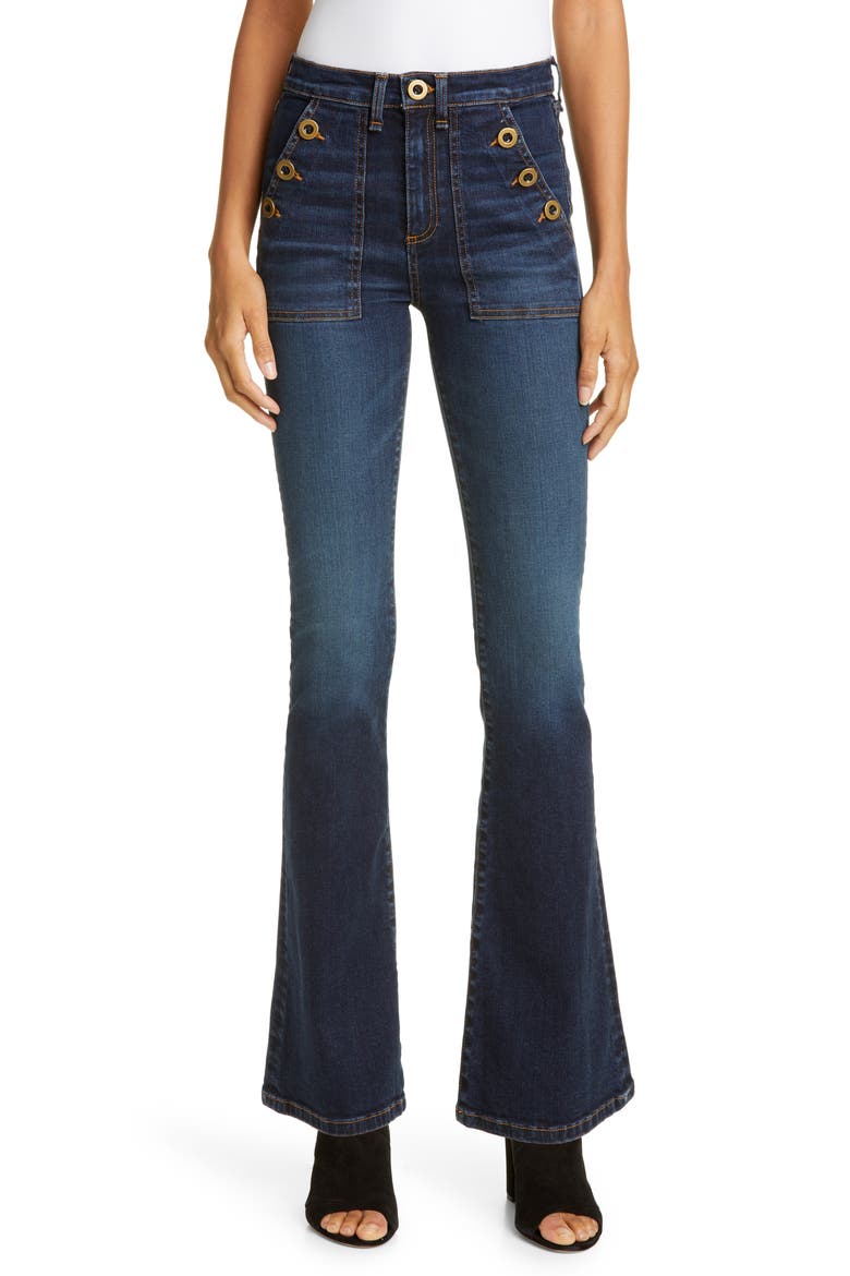 Florence Flare Jeans, Main, color, VINTAGE BLUE