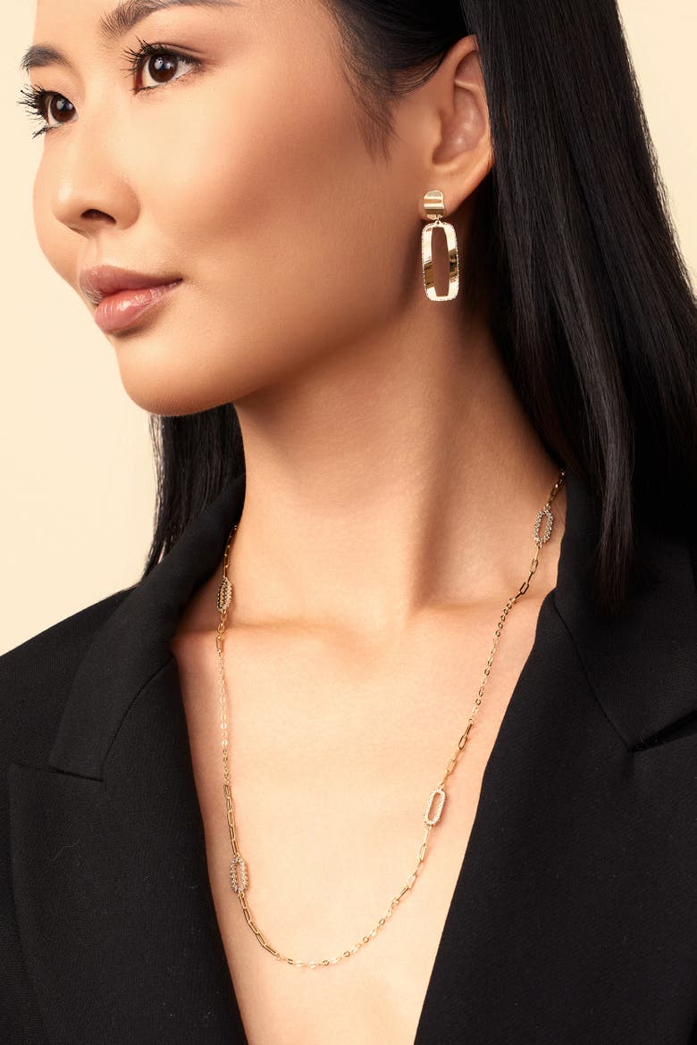 14K Gold Bellissima Drop Earrings, Alternate, color, Yellow Gold