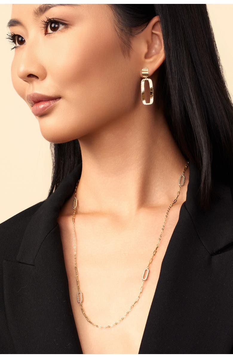 Oradina 14K Gold Bellissima Drop Earrings, Alternate, color, Yellow Gold