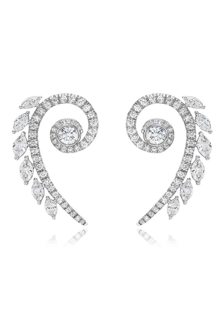 Icon Diamond Fibonacci Earrings, Alternate, color, 18K WHITE GOLD