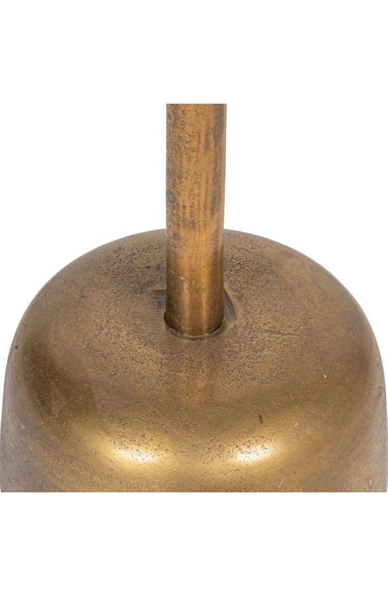 Storied Home Vintage Aluminum Side Table, Antique Brass Finish, Alternate, color,