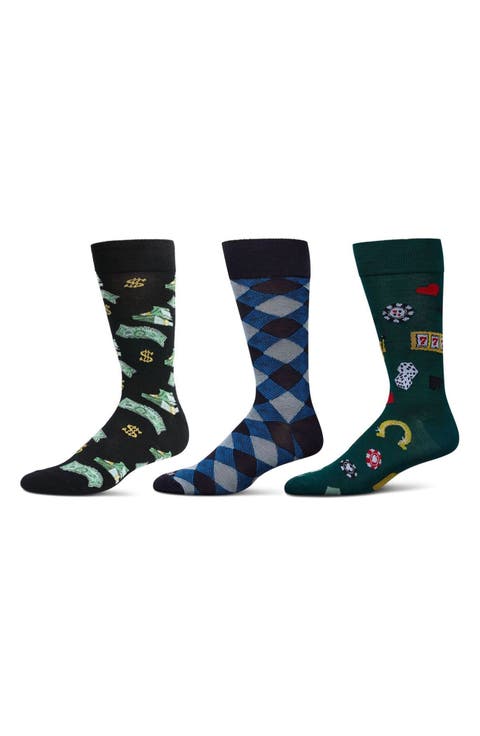 Hobby Assorted 3-Pack Crew Socks