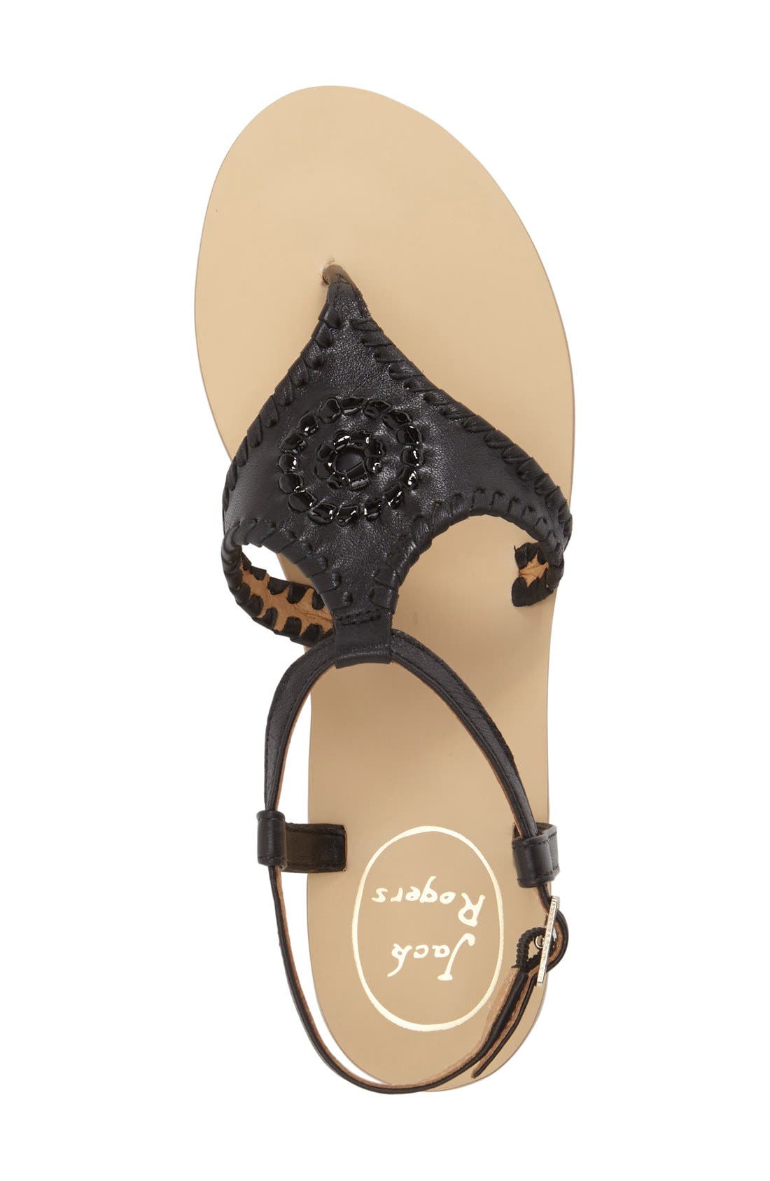 'Maci' Flat Sandal, Alternate, color, BLACK/ BLACK PATENT
