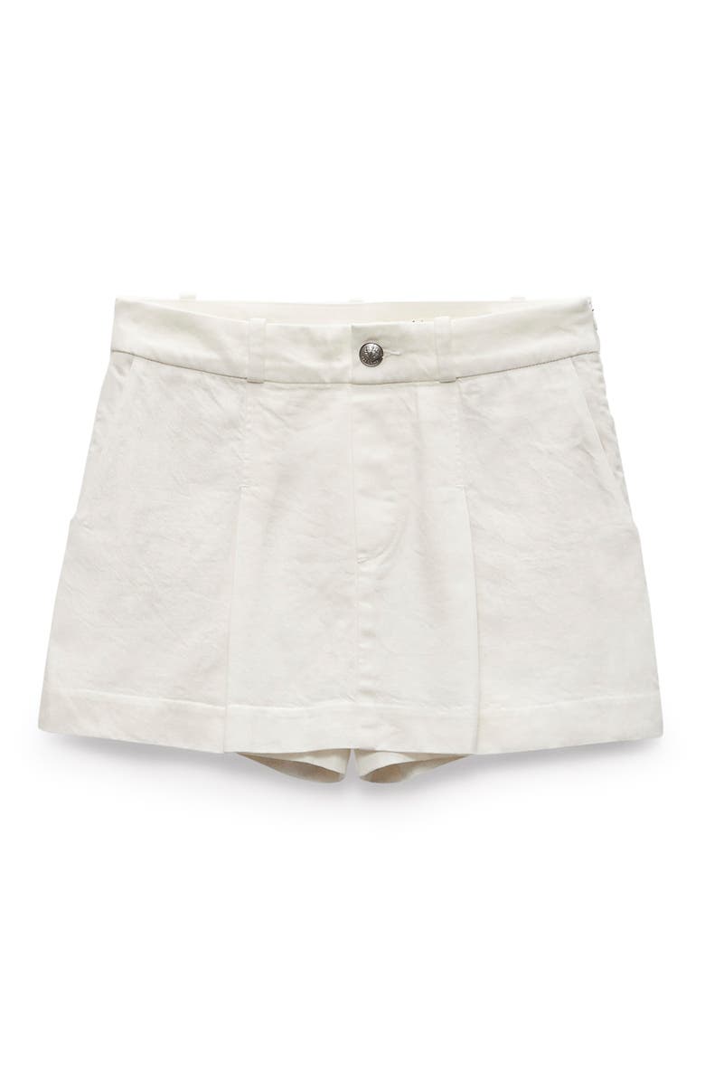 rag & bone Esme Pleated Front Cotton Blend Skort, Alternate, color, White