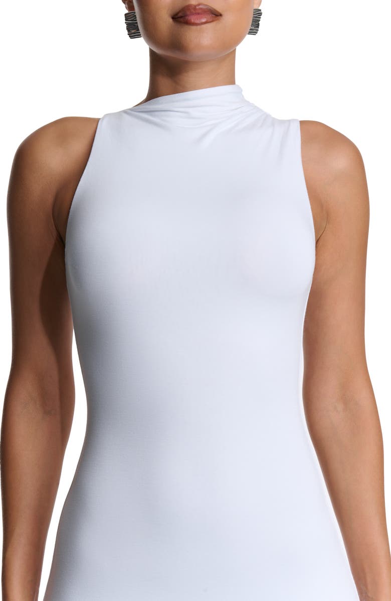 Naked Wardrobe Smooth Sleeveless Midi Dress, Alternate, color, White