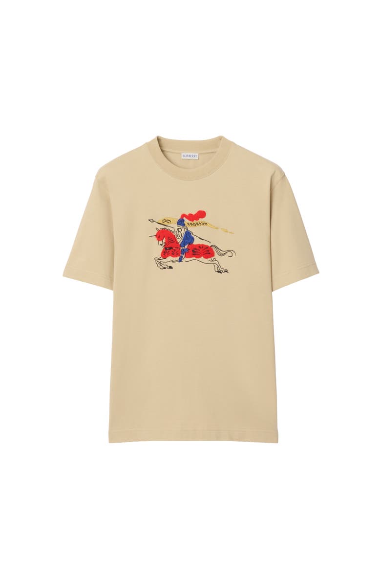 Burberry Knight Cotton T-shirt, Alternate, color, Limestone Beige