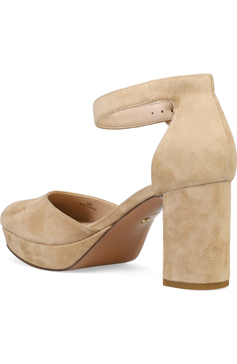 Pelle Moda Lenor Block Heel Platform Pump, Alternate, color, Latte