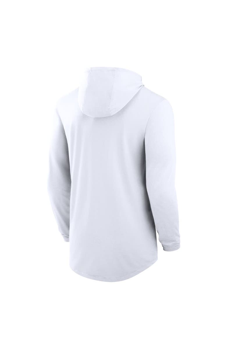 Nike Men's Nike White Duke Blue Devils Lightweight Performance Long Sleeve Hoodie T-Shirt, Alternate, color, 