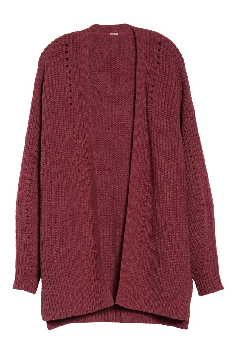 Nightingale Cardigan, Alternate, color, WINE