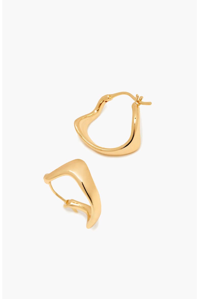 Curved Mini Hoop Earrings, Alternate, color, Gold