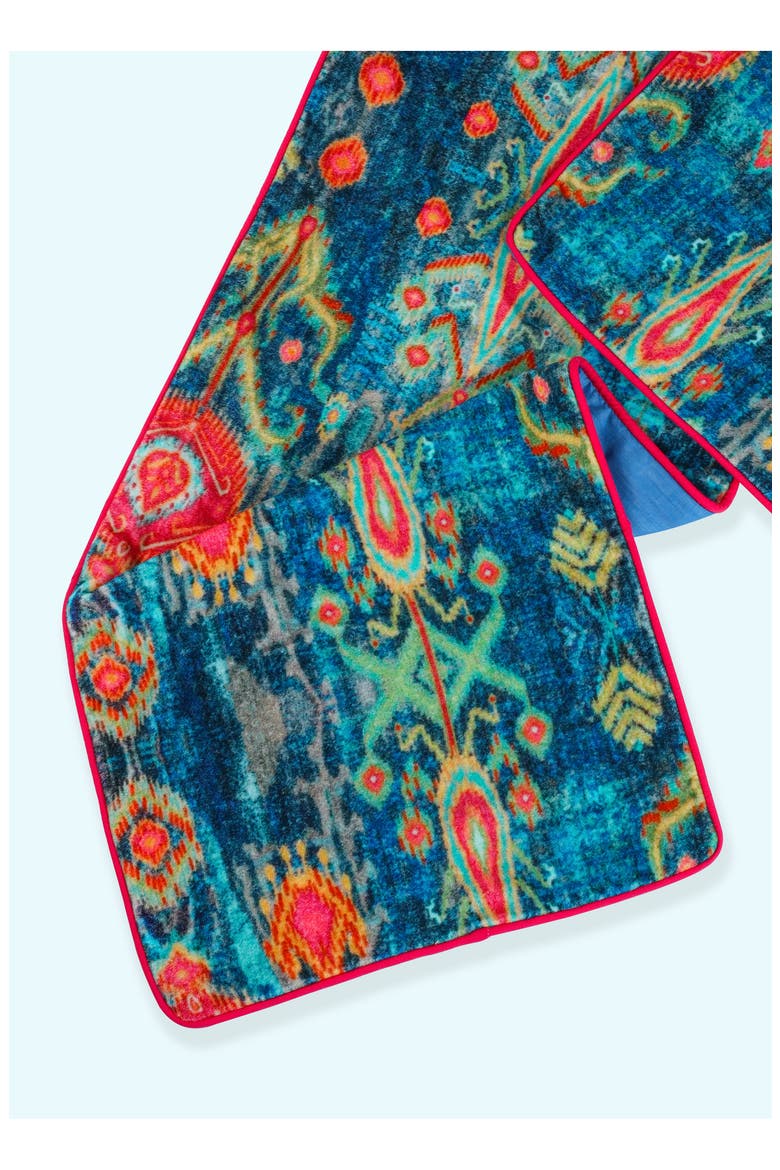 Print Velvet Table Runner, Alternate, color, BLUE
