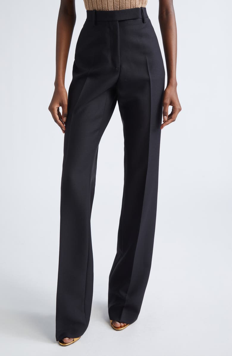 TOM FORD Virgin Wool, Mohair & Silk Pants, Main, color, Lb999 Black