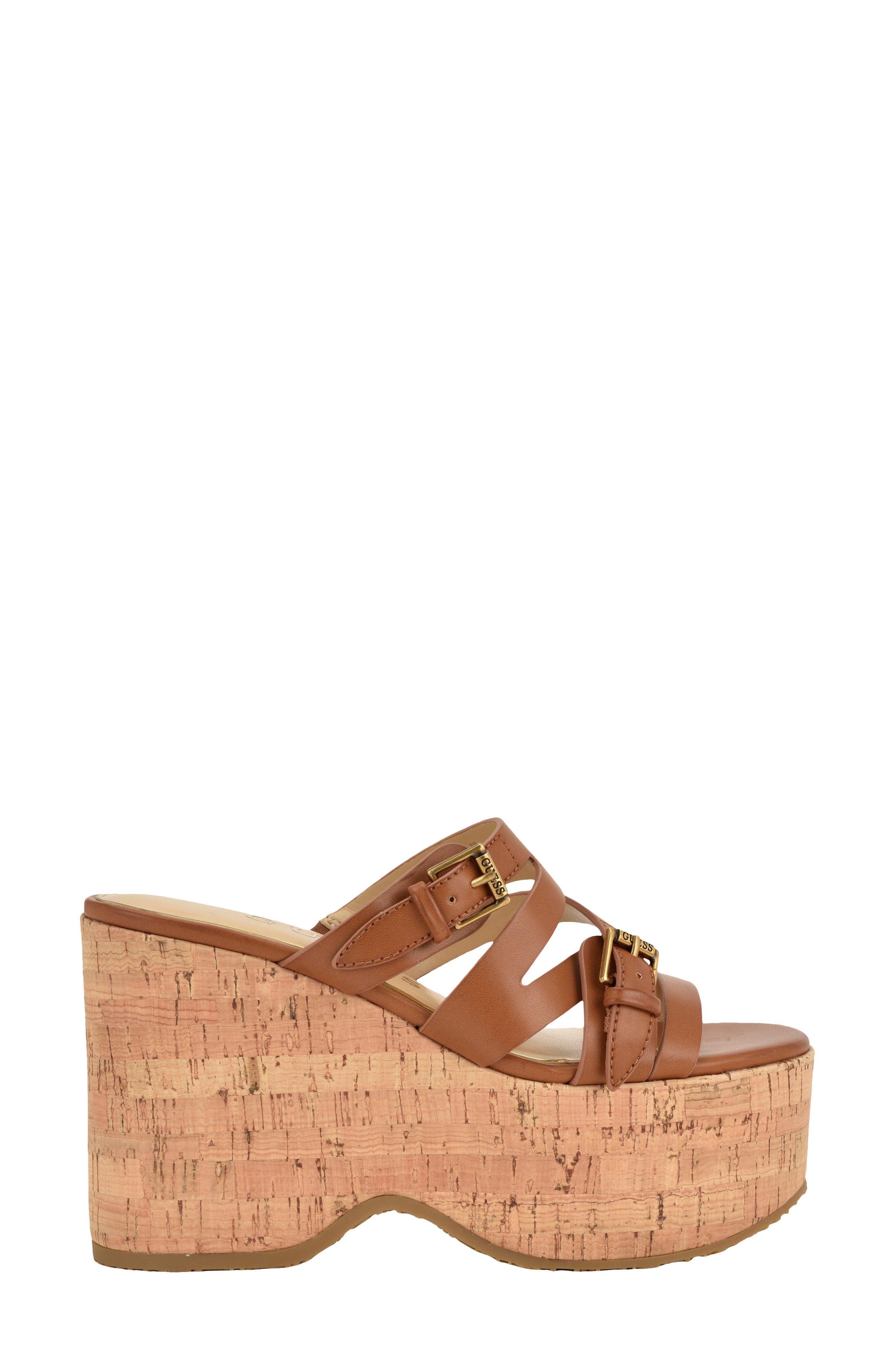 Nailah Platform Wedge Sandal, Alternate, color, NATURAL