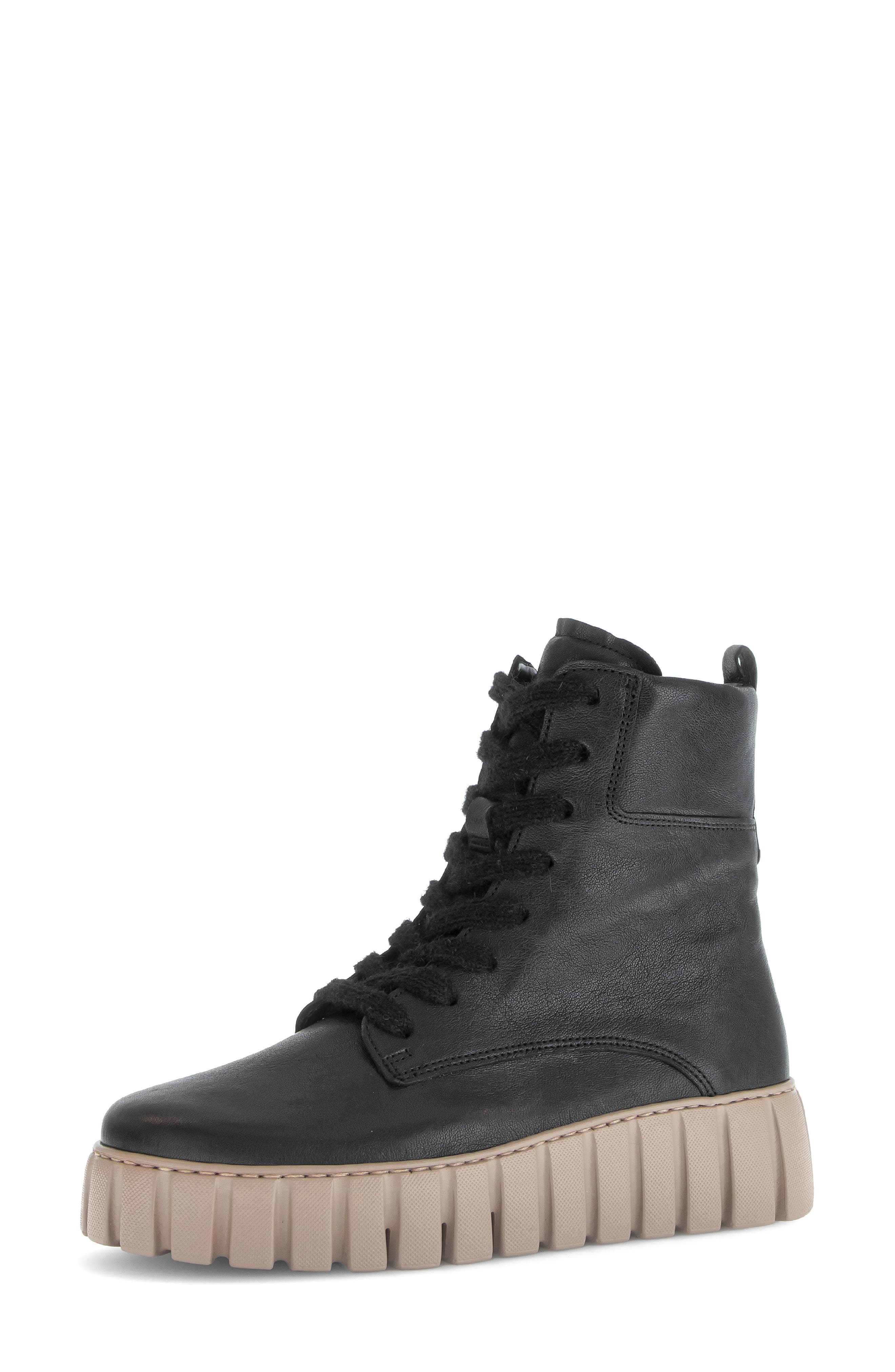 Talia Boot with Genuine Shearling Trim, Main, color, BLACK