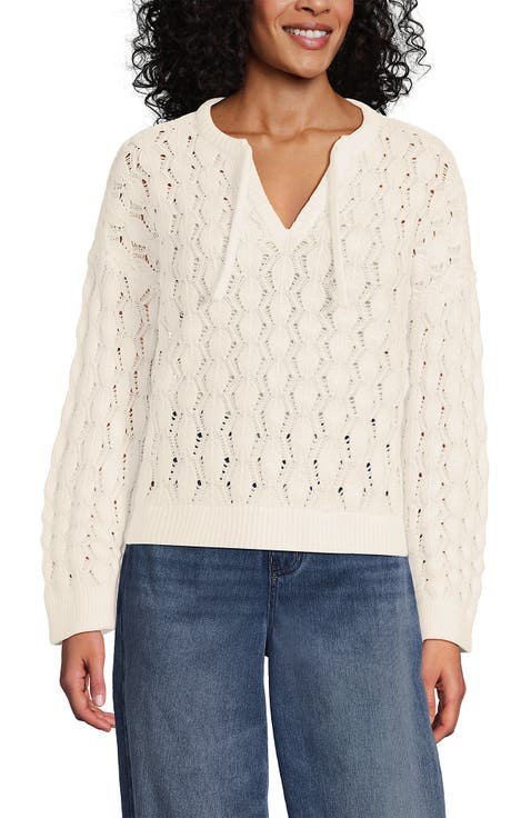 Drifter Tie Notch Neck Sweater