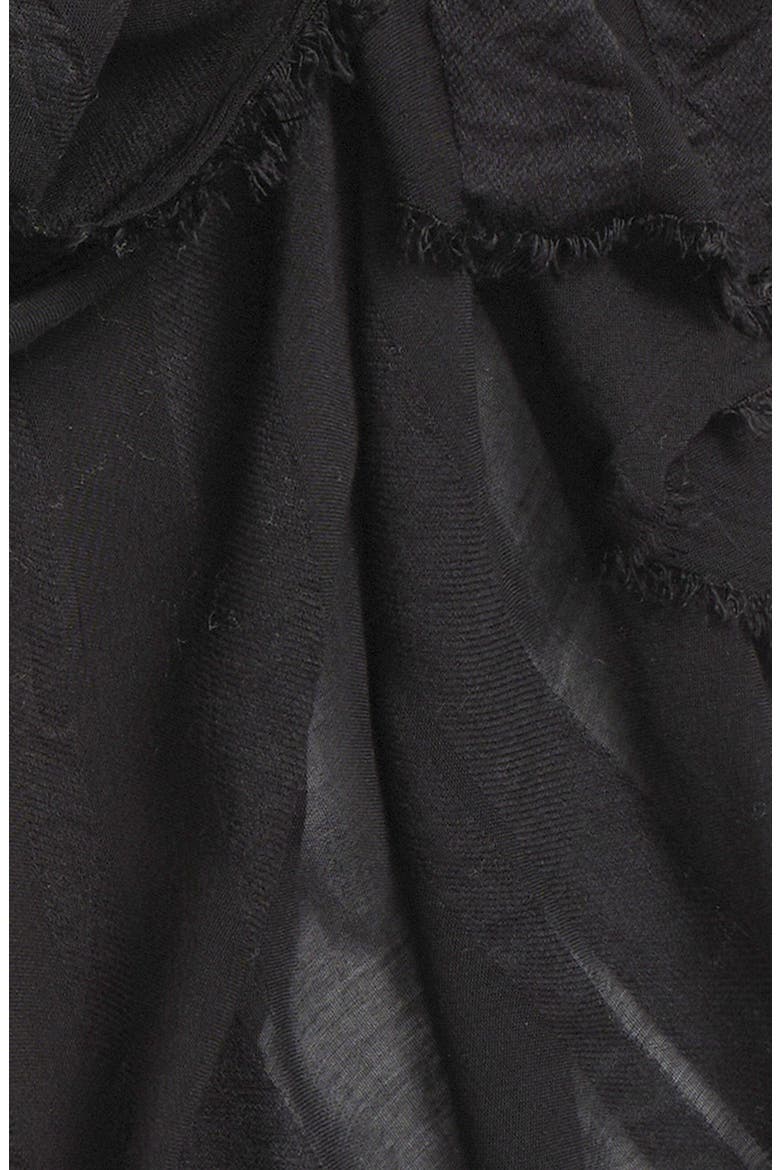 Sheer Stripe Pareo Wrap, Alternate, color, BLACK