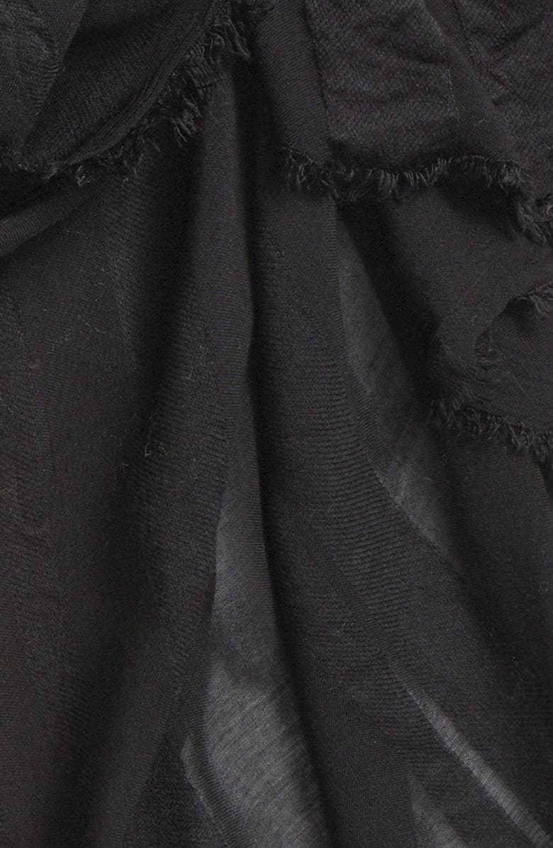 Nordstrom Sheer Stripe Pareo Wrap, Alternate, color, Black