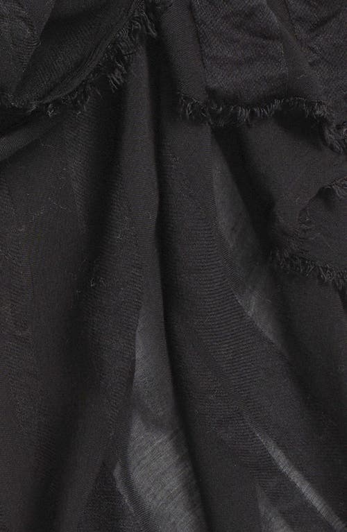 Nordstrom Sheer Stripe Pareo Wrap In Black