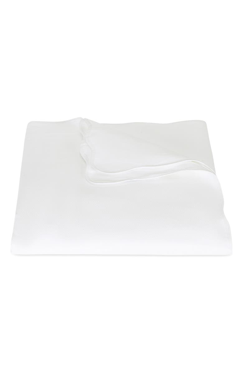 Matouk Camilla Piqué Duvet Cover, Main, color, White