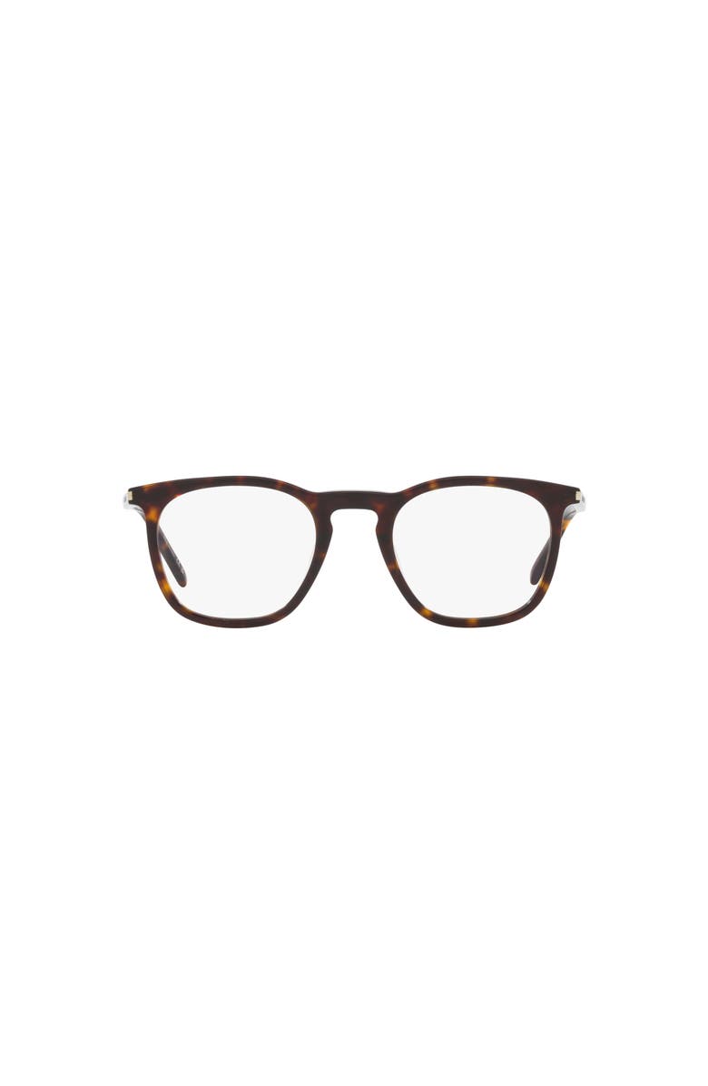 Saint Laurent 49mm Round optical glasses, Alternate, color, Tortoise
