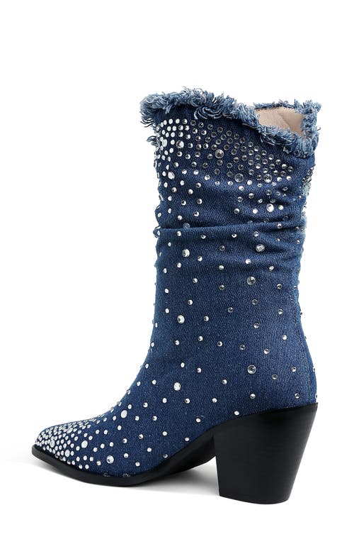 London Rag Savant Pointed Toe Bootie In Blue