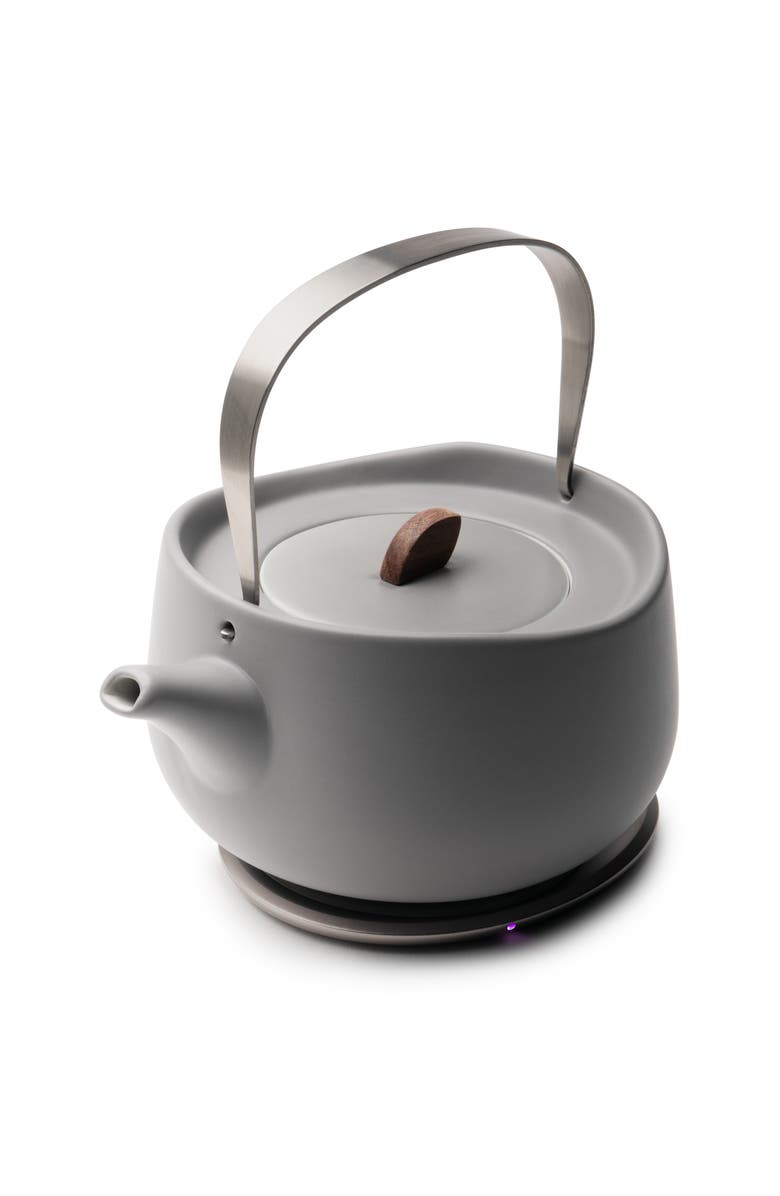 OHOM INC Leiph Self-heating Teapot Set, Alternate, color, Soft Gray