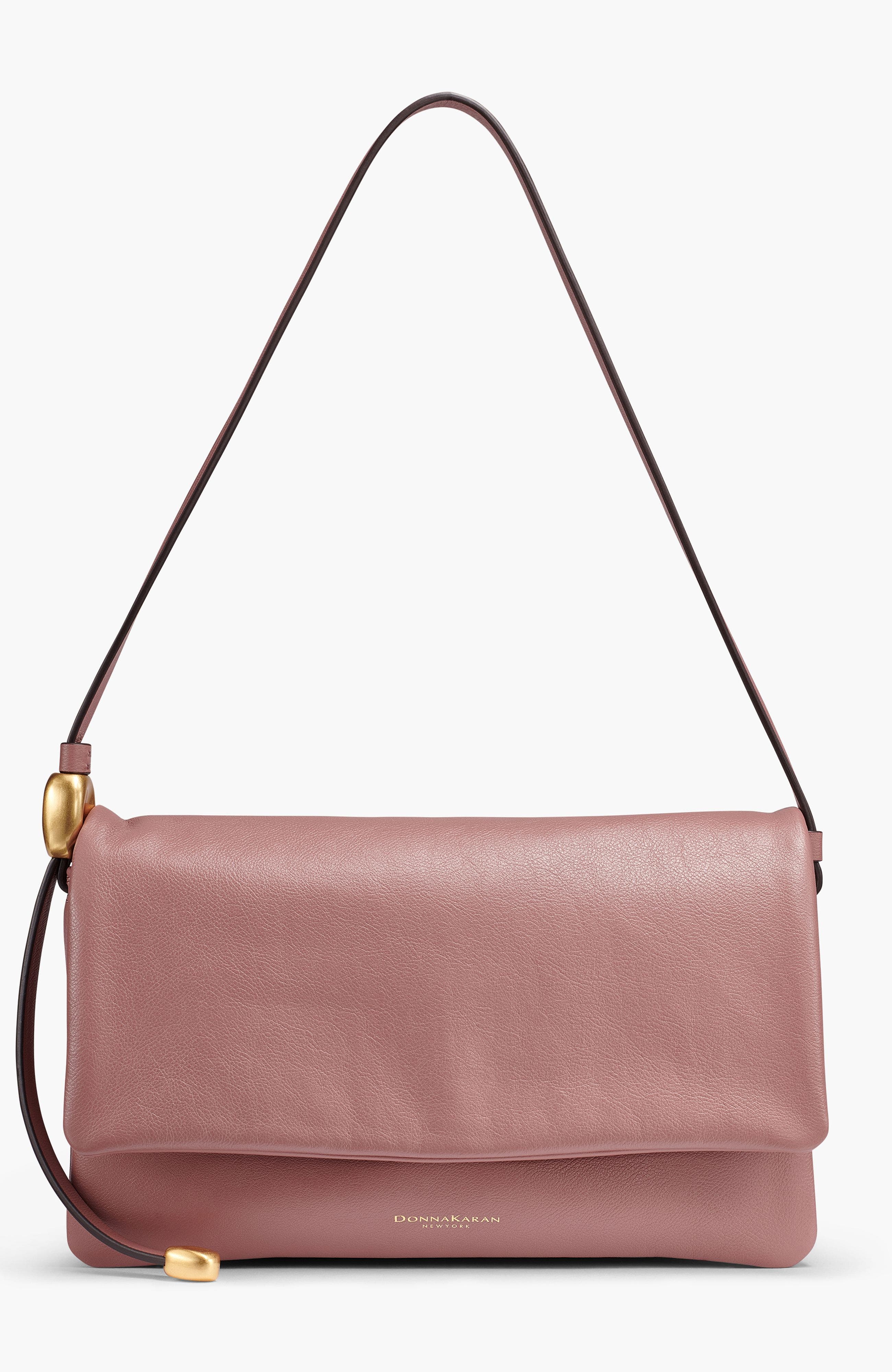 Velvet Flap Shoulder Bag, Main, color, Rose Taupe