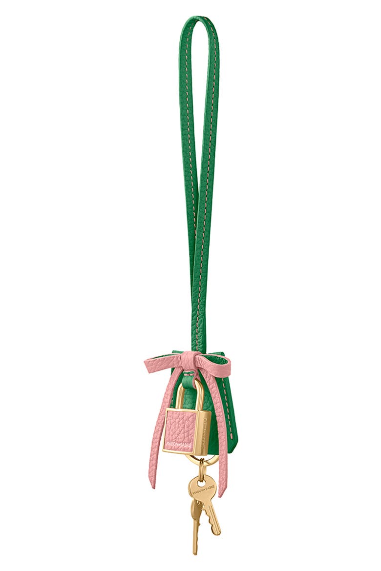 The Bow Padlock Charm, Alternate, color, Emerald Lily
