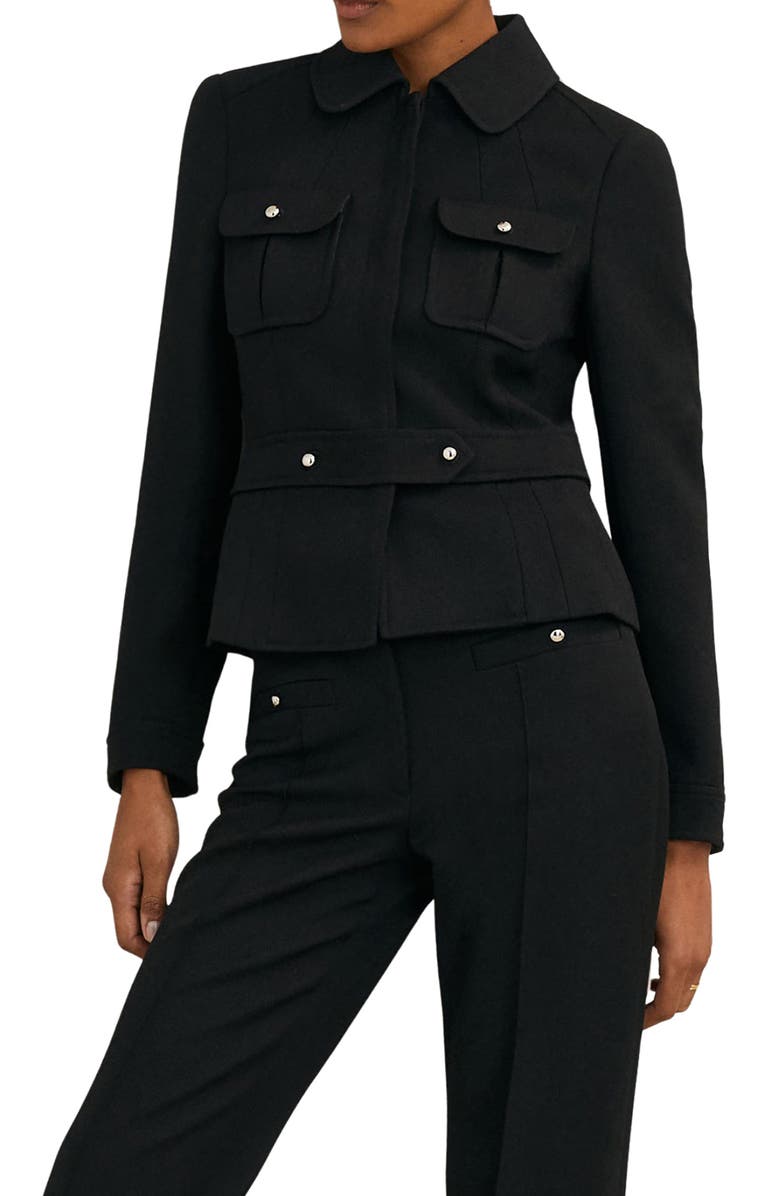 Reiss Atelier Vesta Wool Jacket, Main, color, Black