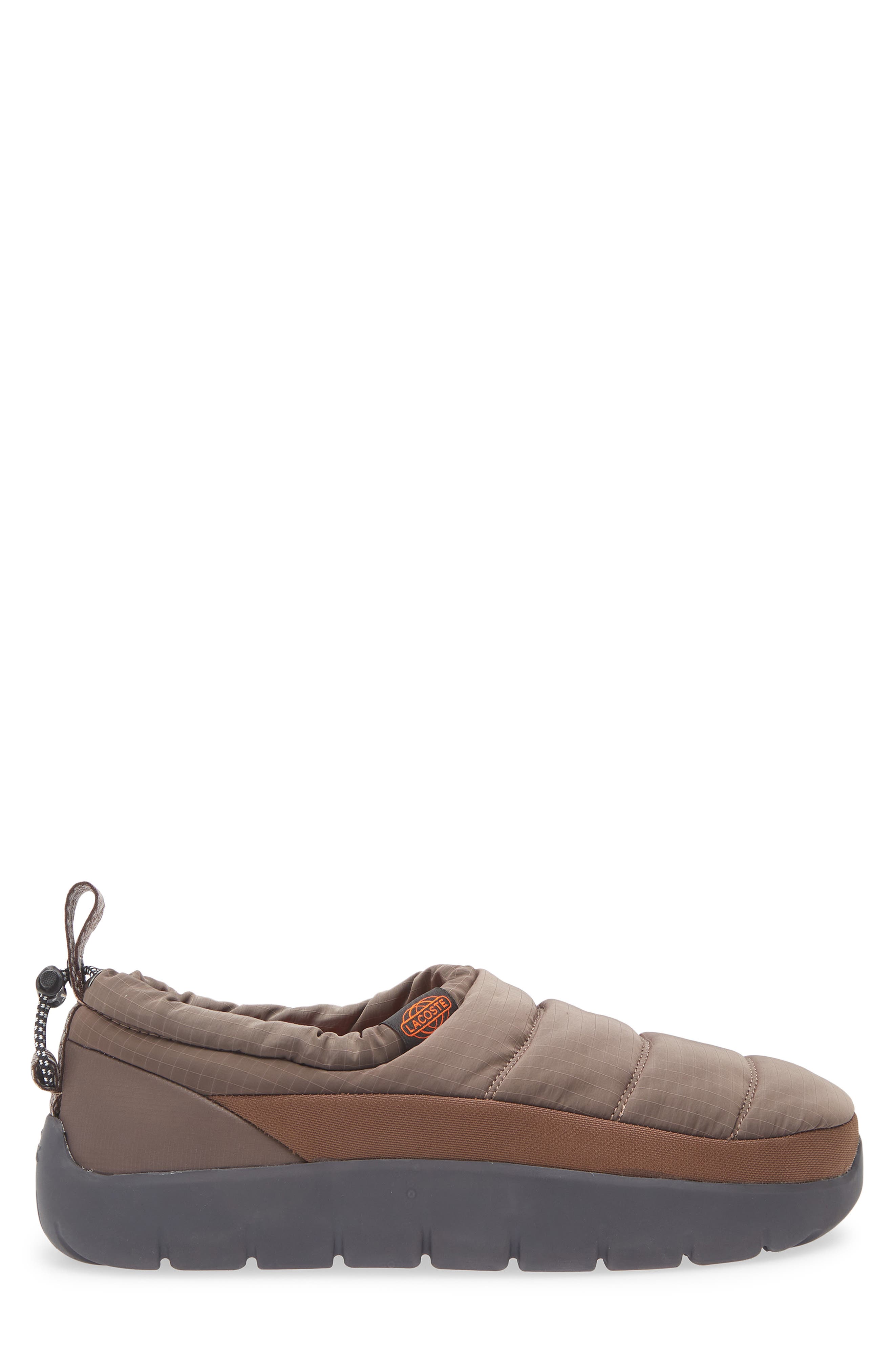 Lacoste Serve 2 Slipper, Alternate, color, Brown/ Dark Grey