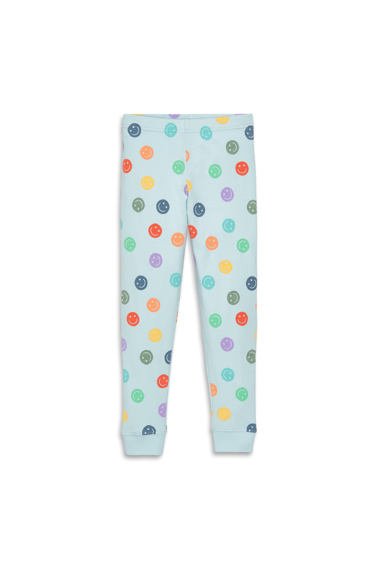 Kids Organic Pj Pant In Happy Prints, Main, color, Saltwater Happy Faces