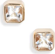 Anzie Cleo Jaeda Square Topaz Stud Earrings