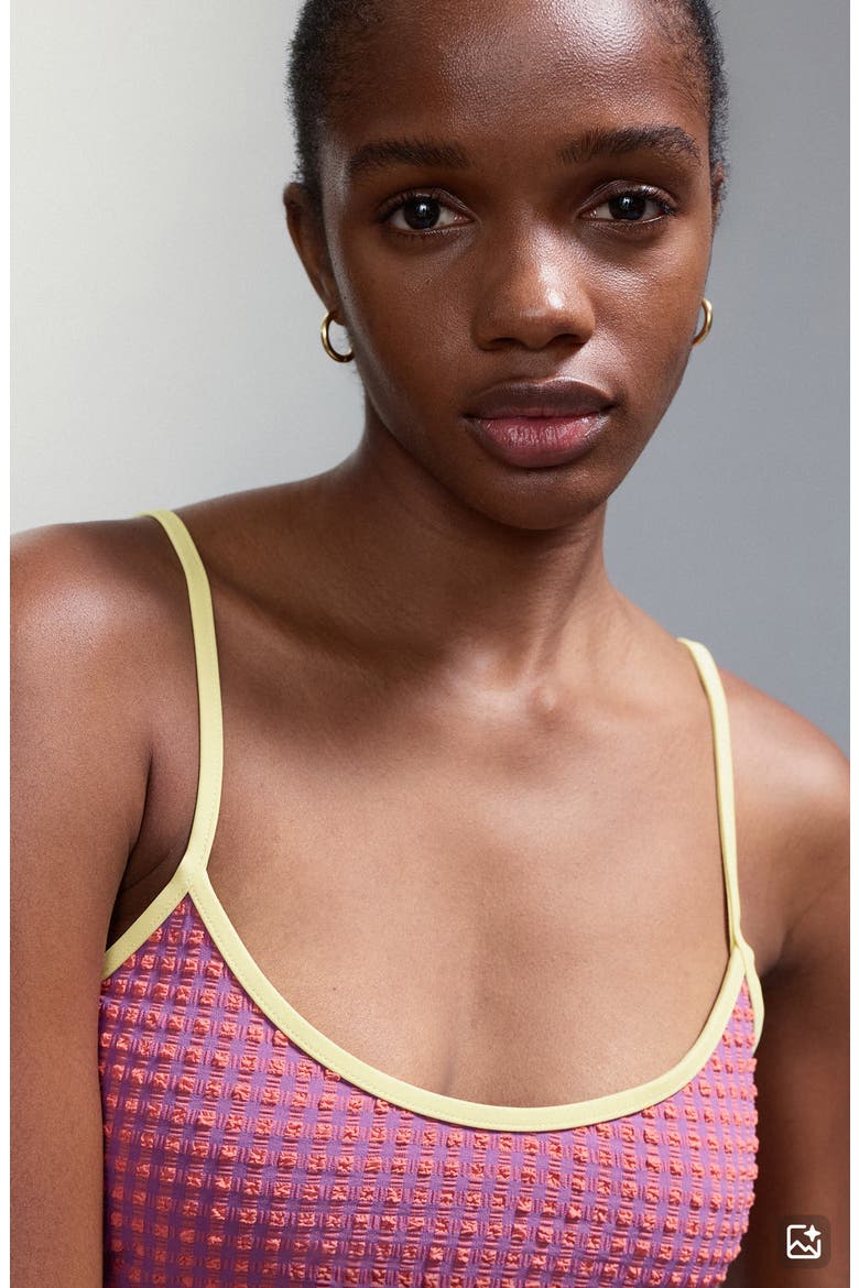 Textured Two-Piece Swimsuit, Alternate, color, ORANGE