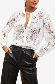 Lipsy Lace Button-Up Shirt