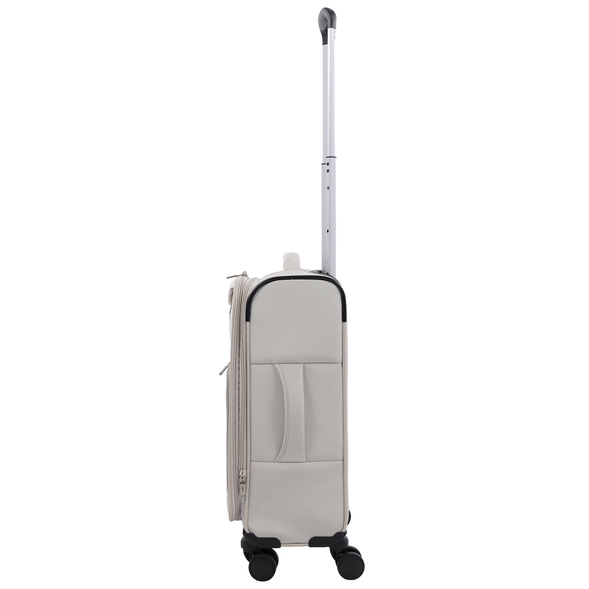 MARTHA STEWART 22" Softside Carry-On Luggage - Expandable Spinner with 8 Wheels & Front Zip Pockets, Alternate, color, Light Grey