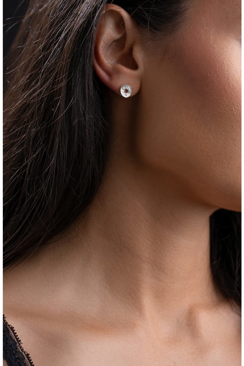Circle of Life Diamond Stud Earrings, Alternate, color, 18KW
