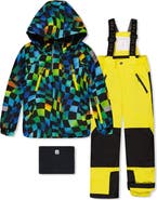 Deux par Deux Play Checkerboard Jacket & Reinforced Pants Two Piece Snowsuit