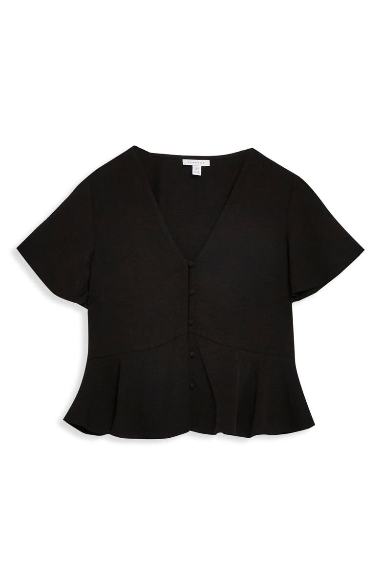 Topshop Meghan Front Button Top, Alternate, color,