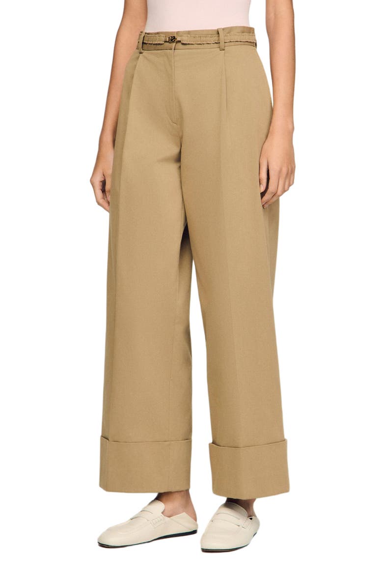 SANDRO Suit trousers, Main, color, Beige