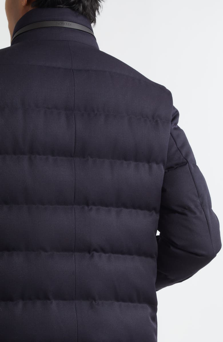 Moncler Vallonpierre Water Repellent Wool Parka, Alternate, color, Dark Navy Blue