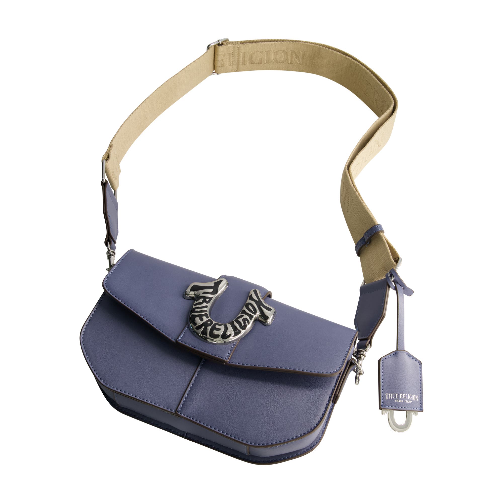 True Religion Shoulder Bag with Signature Logo Accent, Alternate, color, Blue