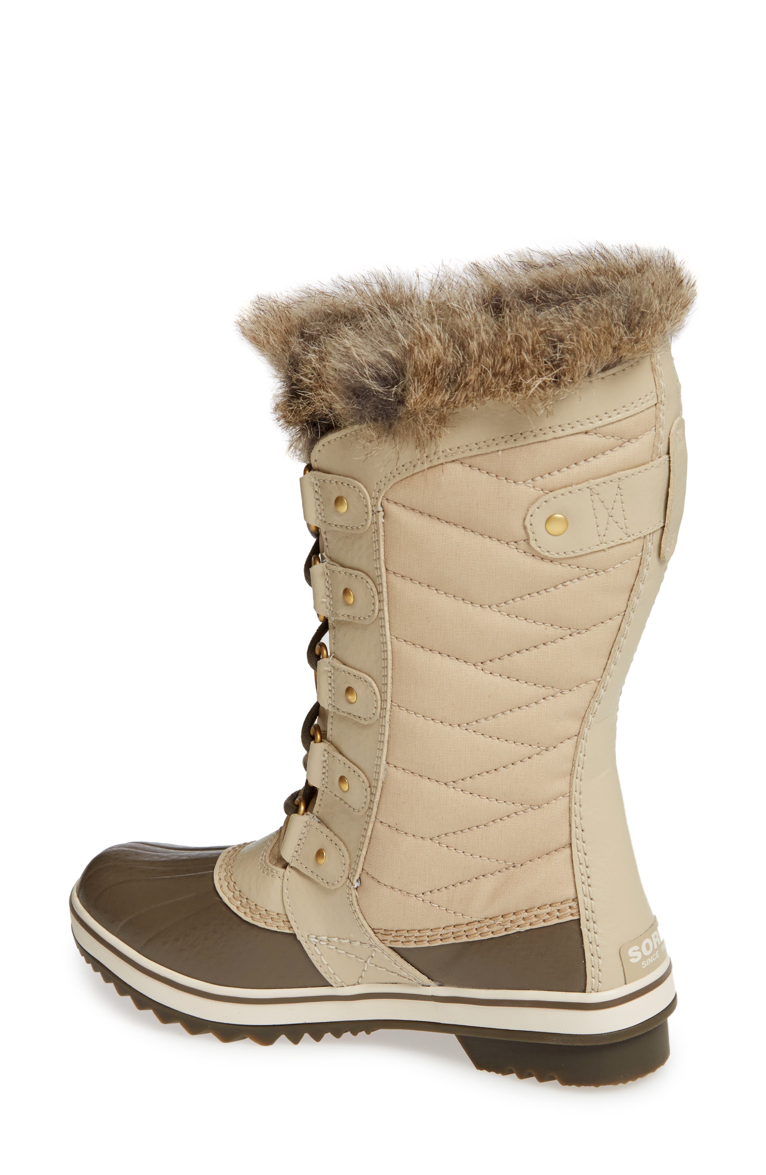 'Tofino II' Faux Fur Lined Waterproof Boot, Alternate, color, ANCIENT FOSSIL FABRIC