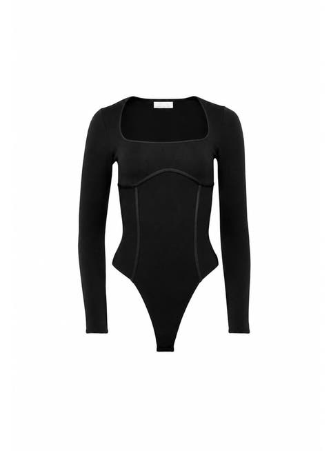 Scoop Neck Long Sleeve Bodysuit