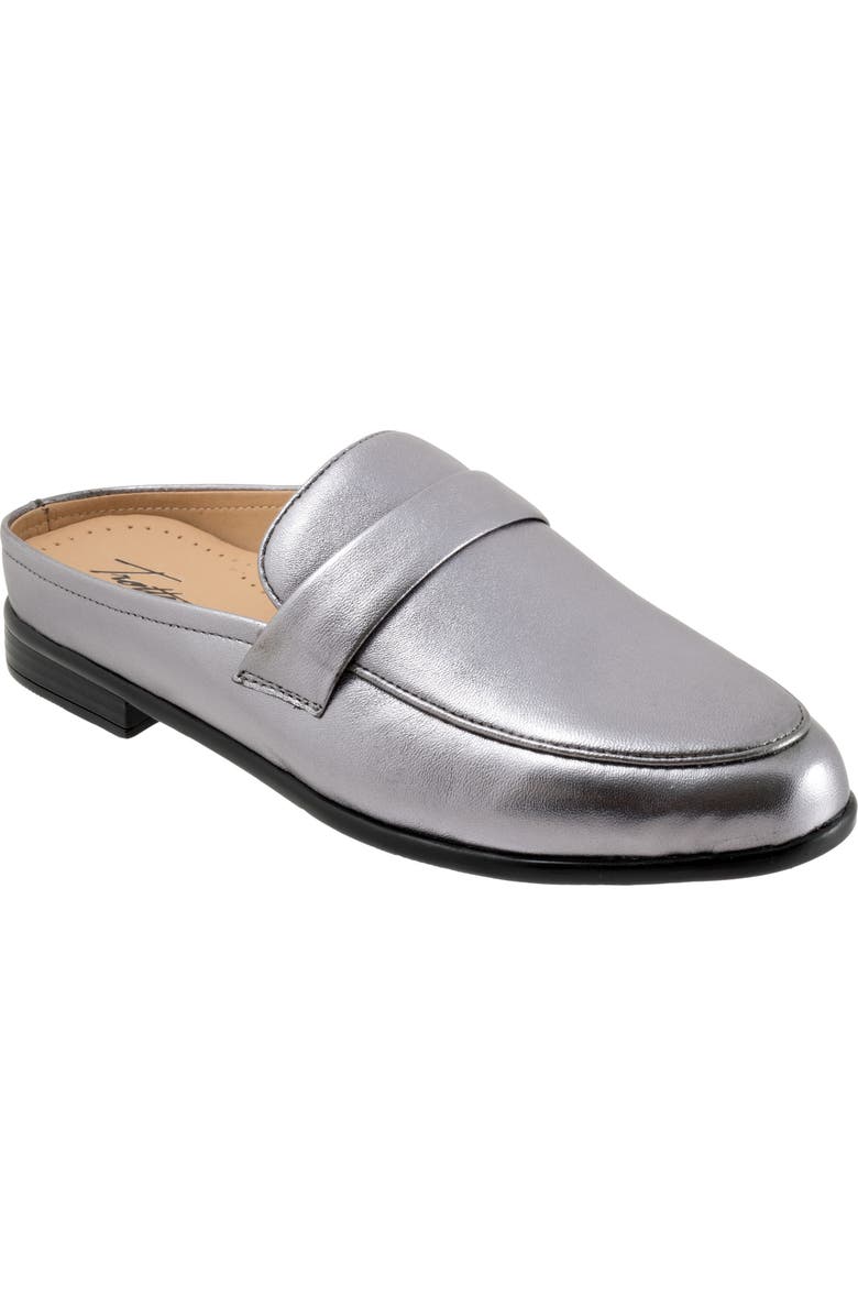 Trotters Lola Loafer Mule, Main, color, Pewter