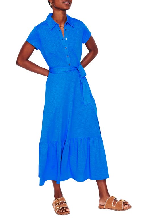 Shop Boden Cressida Slub Jersey Dress In Blue