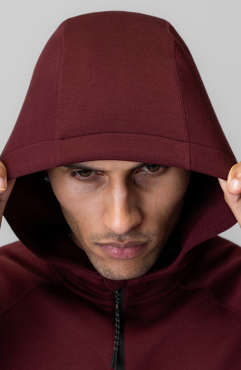 ASRV Dri-Core Zip Hoodie, Alternate, color, Crimson