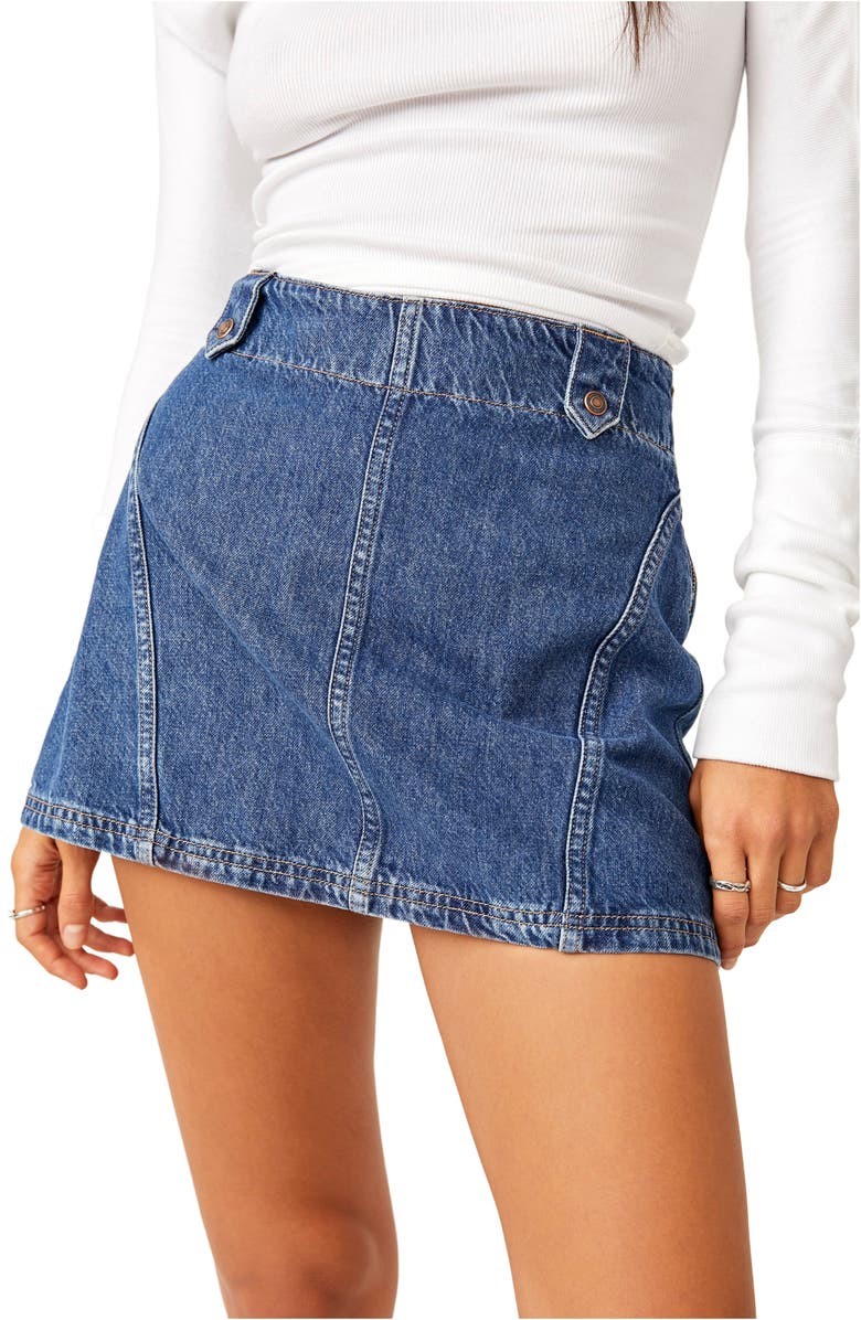 Free People We the Free Runaway Denim Miniskirt, Alternate, color, 